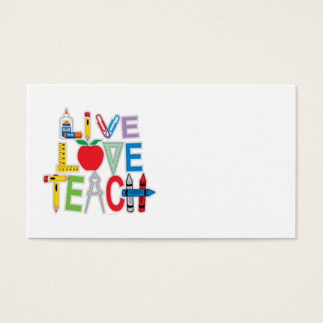 Live Kärlek Teach Visitkort (Framsidan)