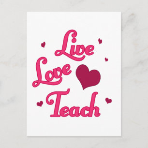 Live Kärlek Teach Vykort