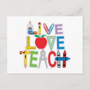 Live Kärlek Teach Vykort