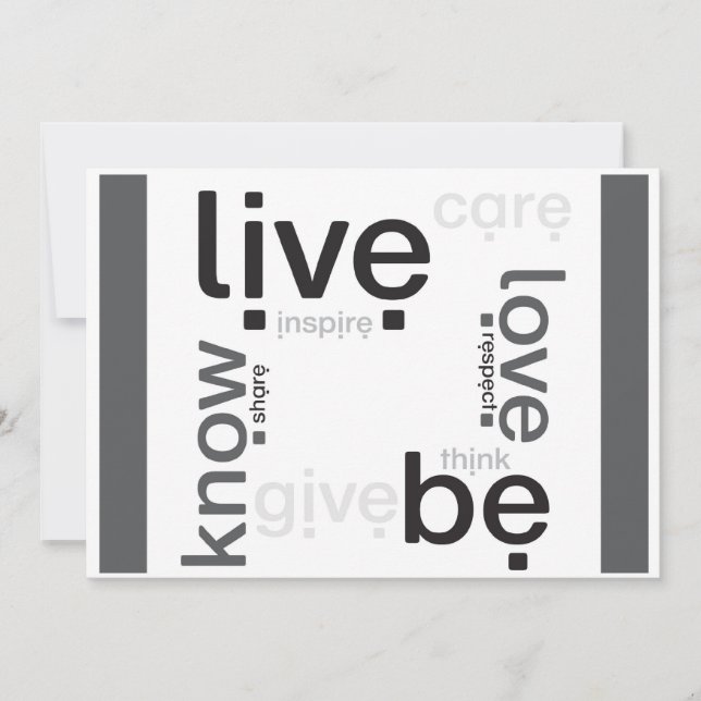 live, kärlek, vet du, var | Mini-print (Framsida)