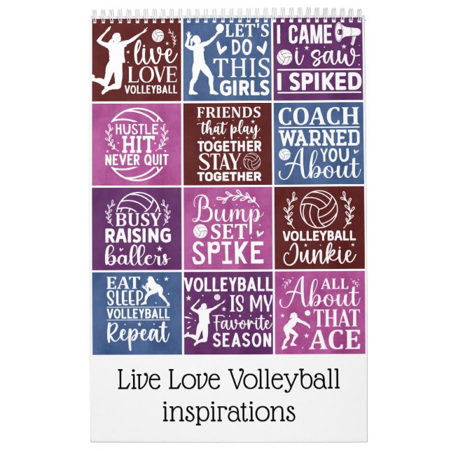 Live Kärlek Volleyball-inspirationer Kalender (Omslag)