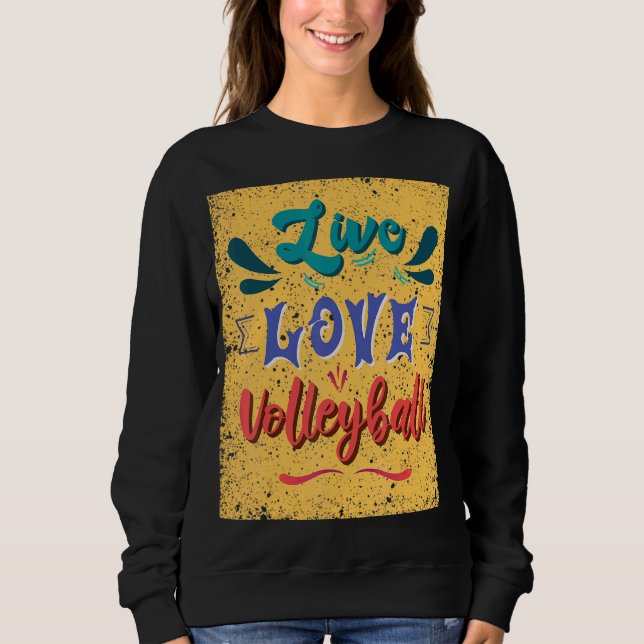 Live Kärlek Volleyball Team T Shirt (Framsida)