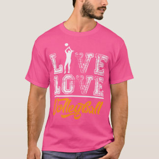 Live Kärlek Volleyball Tshirt Funny Volleyball Äls T Shirt