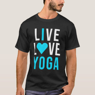 Live Kärlek Yoga I Kärlek Yoga Blue Namaste T Shirt