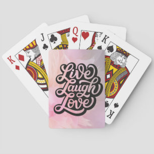 Live Laugh Blommigt-spelkort för Kärlek Casinokort