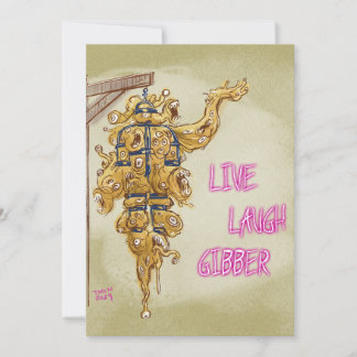 Live Laugh Gibber Card Tack Kort