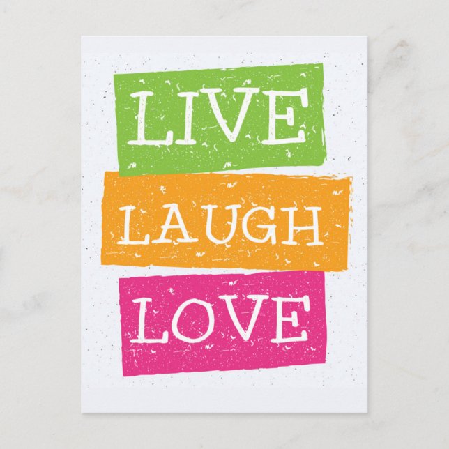 Live Laugh Kärlek 2 Vykort (Framsida)