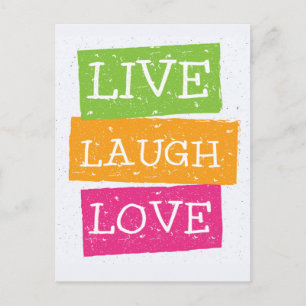 Live Laugh Kärlek 2 Vykort