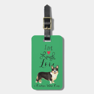 Live Laugh Kärlek a Cardigan Welsh Corgi Luggage T Bagagebricka