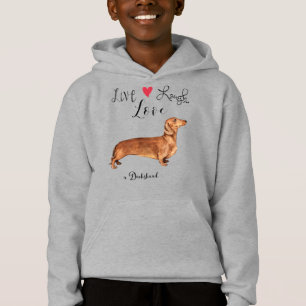 Live Laugh Kärlek a Dachshund Hoodie T Shirt