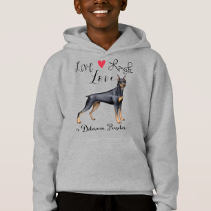 Live Laugh Kärlek a Doberman Pinscher Hoodie T Shirt
