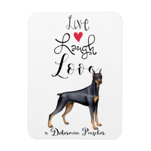 Live Laugh Kärlek a Doberman Pinscher Magnet