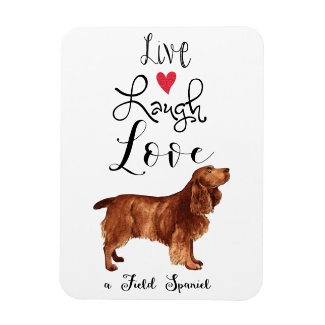 Live Laugh Kärlek a Fält Spansk Magnet (Vertikal)