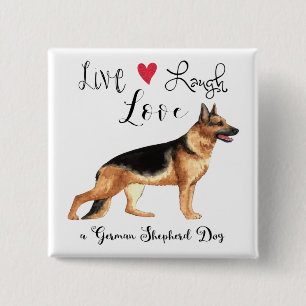Live Laugh Kärlek a German Shepherd Knapp