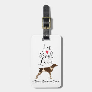 Live Laugh Kärlek a German Shorthar Pointer Bagagebricka