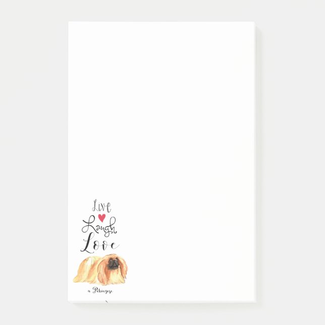 Live Laugh Kärlek a Pekingese Notes Post-it Block (Framsida)