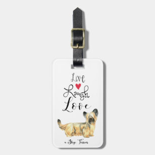 Live Laugh Kärlek a Skye Terrier Luggage Tag Bagagebricka