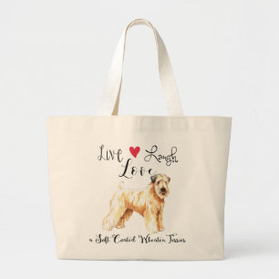 Live Laugh Kärlek a Wheaten Jumbo Tygkasse