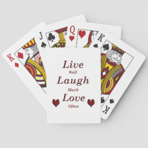 Live Laugh Kärlek Casinokort