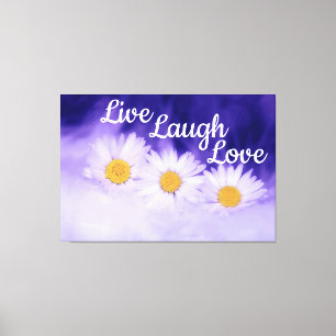 Live Laugh Kärlek Daisys Canvastryck