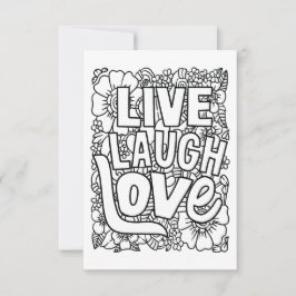 Live Laugh Kärlek Färg Ditt eget anteckningskort