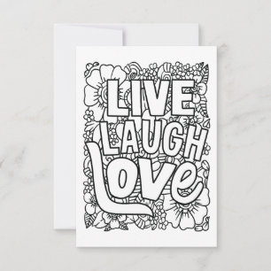 Live Laugh Kärlek Färg Ditt eget anteckningskort