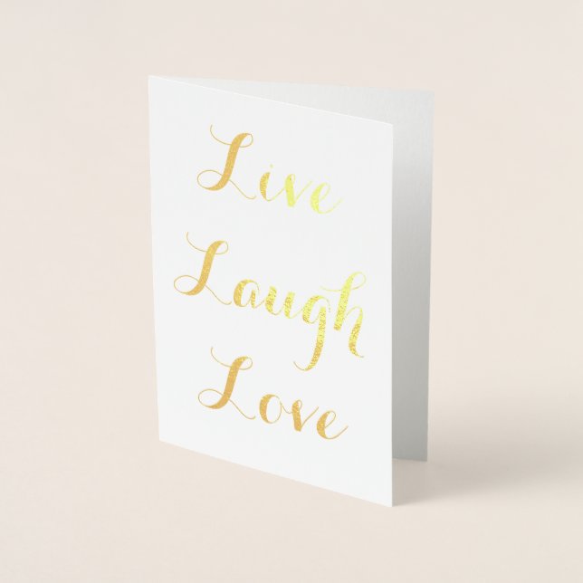Live - Laugh - Kärlek Folierat Kort (Framsida)