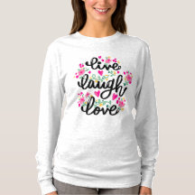 "Live, Laugh, Kärlek" Graphic T Shirt för Vuxnor