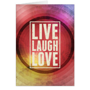 Live Laugh Kärlek Hälsningskort