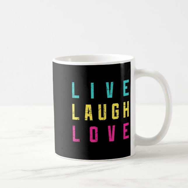 Live Laugh Kärlek inspiration Motivational Coola G Kaffemugg (Höger)