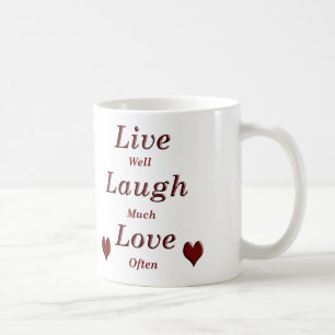Live Laugh Kärlek Kaffemugg