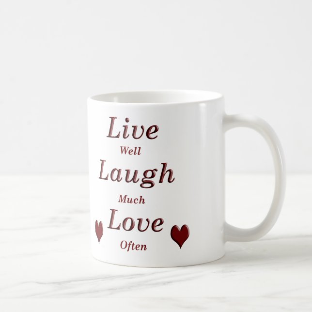 Live Laugh Kärlek Kaffemugg (Höger)