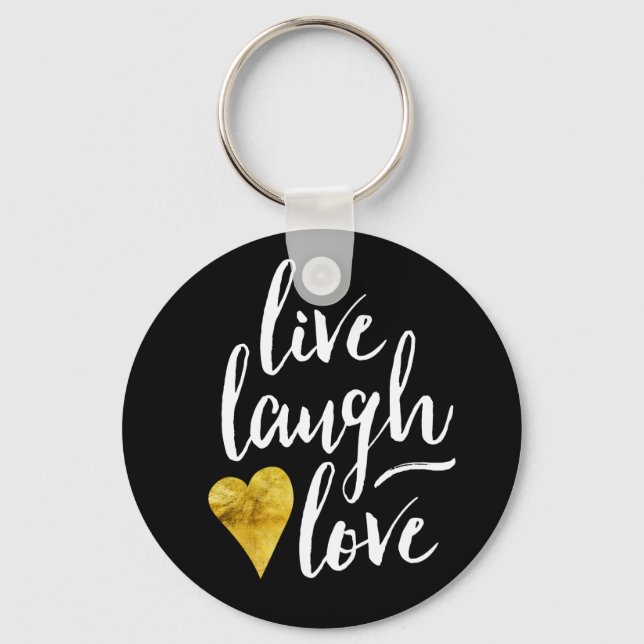 Live Laugh Kärlek Keychain Nyckelring (Framsida)
