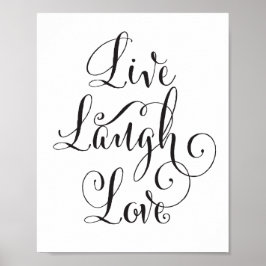 Live, Laugh, Kärlek-konstutskrift Poster