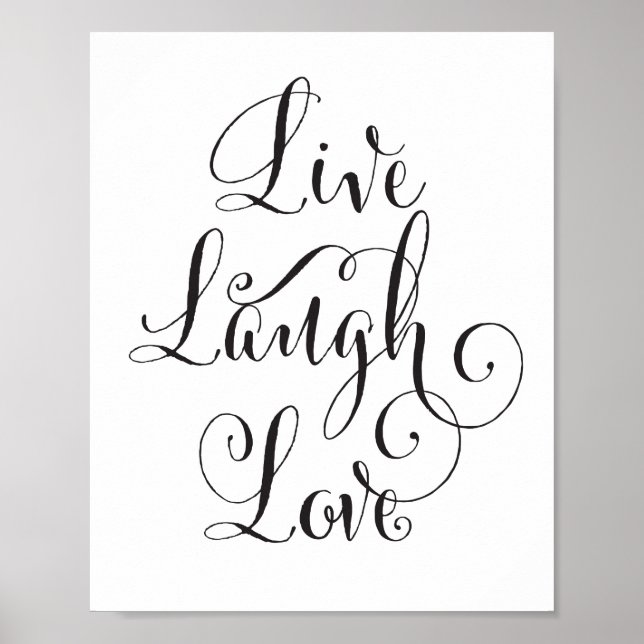 Live, Laugh, Kärlek-konstutskrift Poster (Framsidan)