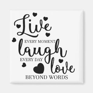 Live Laugh Kärlek Magnet