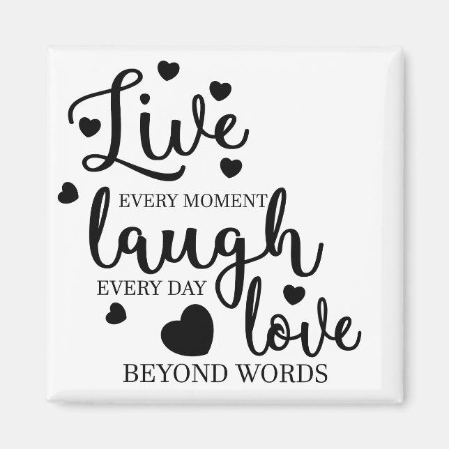 Live Laugh Kärlek Magnet (Framsidan)