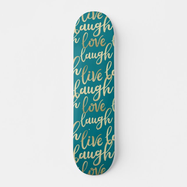 Live Laugh Kärlek Mini Skateboard Bräda 18,5 Cm (Framsida)