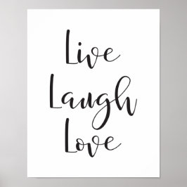 Live Laugh Kärlek, Motiv, inspirationell utskrift Poster