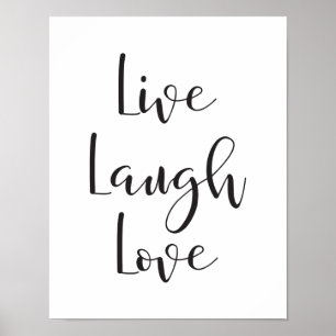 Live Laugh Kärlek, Motiv, inspirationell utskrift Poster
