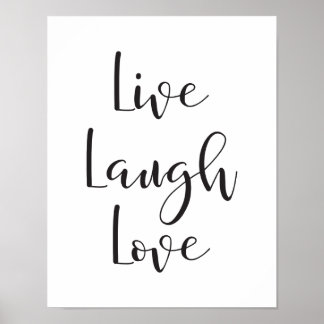 Live Laugh Kärlek, Motiv, inspirationell utskrift Poster