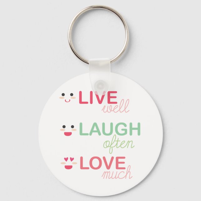 Live Laugh Kärlek Nyckelring (Framsida)