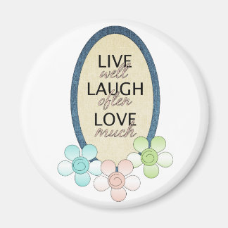 Live Laugh Kärlek Patch Magnet