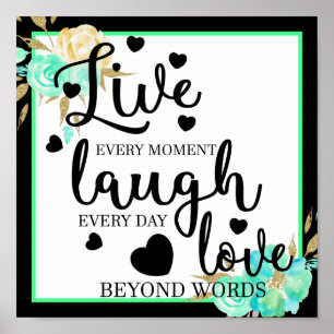 Live Laugh Kärlek Poster