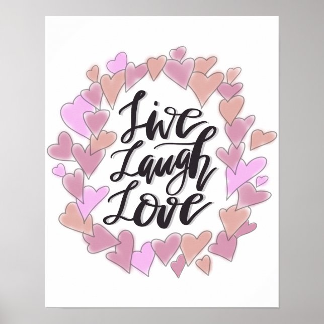 Live Laugh Kärlek Poster (Framsidan)