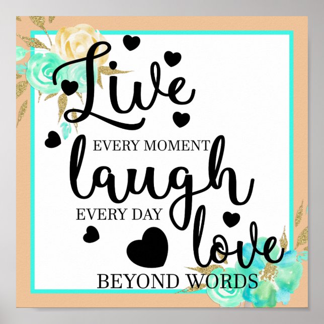 Live Laugh Kärlek Poster (Framsidan)