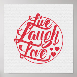 Live Laugh Kärlek Poster
