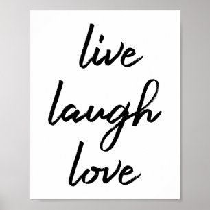 Live Laugh Kärlek Poster