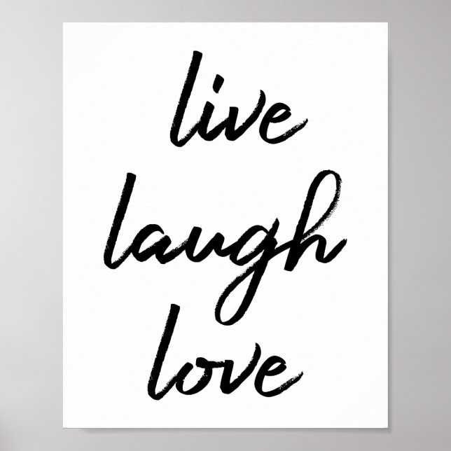 Live Laugh Kärlek Poster (Framsidan)