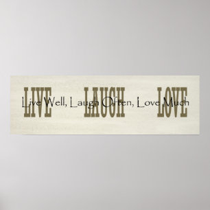 Live Laugh Kärlek Poster